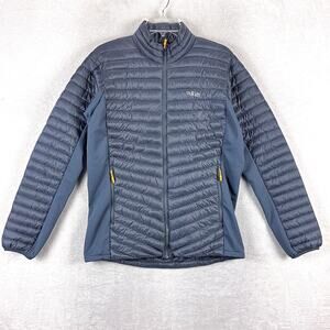 Rab Jacket Mens L Gray Blue Cirrus Flex Puffer Preppy Outdoors Hiking Ski Luxury